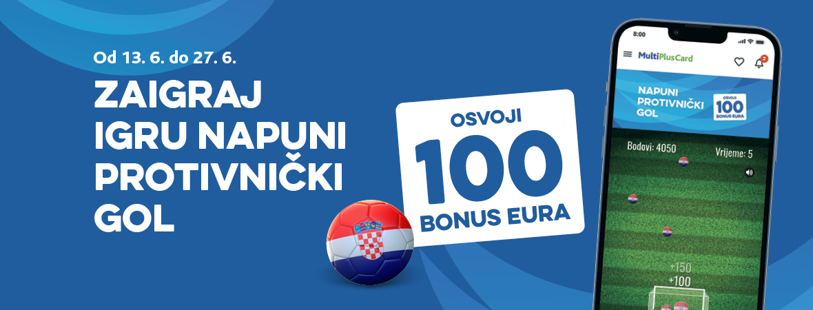 Napuni protivnički gol i osvoji 100 BONUS eura